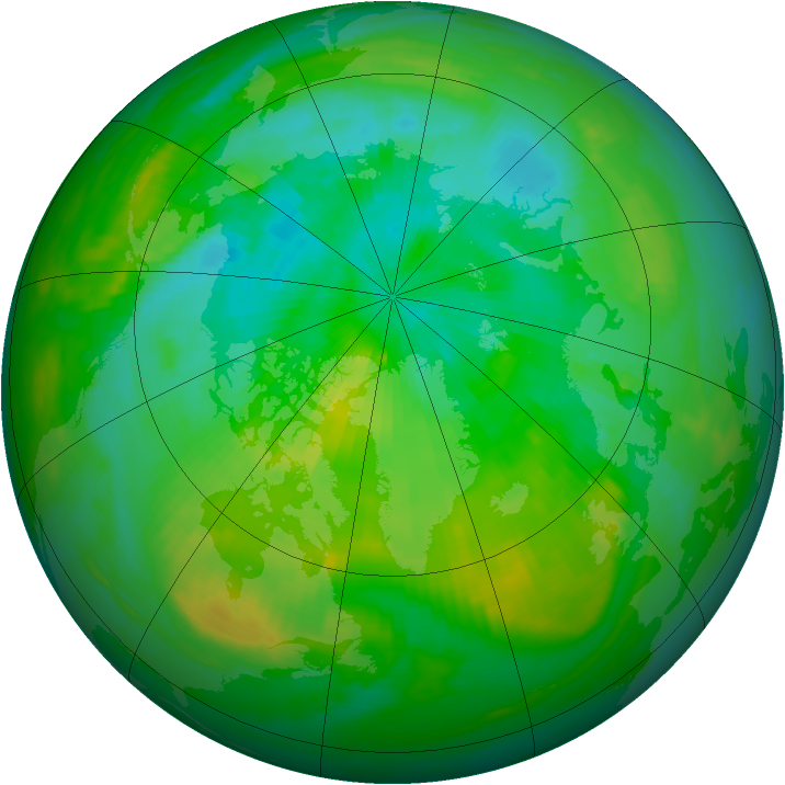 Arctic ozone map for 14 August 1979